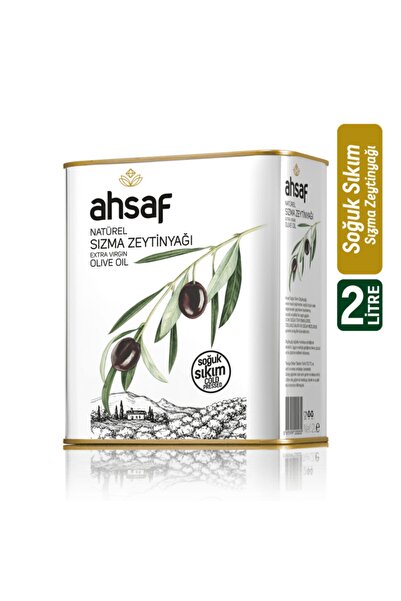 Ahsaf Soğuk Sıkım Natürel Sızma Zeytinyağı 2l - Teneke