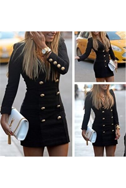 Secret Passion Lingerie Βραδινό φόρεμα με ελαστικό ύφασμα κατάδυσης με λεπτομέρεια μαύρο μίνι φόρεμα με λαιμόκοψη 033