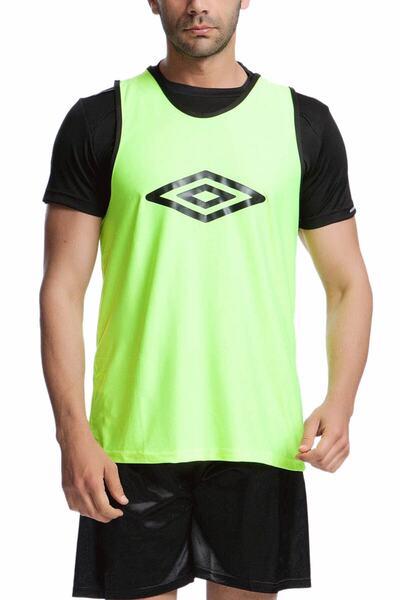 UMBRO Logo Baskılı Neon Yeşil Antrenman Yeleği - 2012400-0802