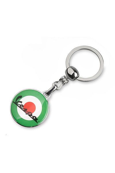 Modül Vespa Round Drop Label Keychain - Motorcycle Keychain with Logo