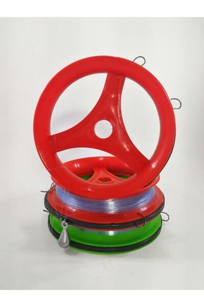 FİSH MASTER 3 Adet Çipura Dip Olta Kasnak Takımı 3 Iğneli 70 Mt