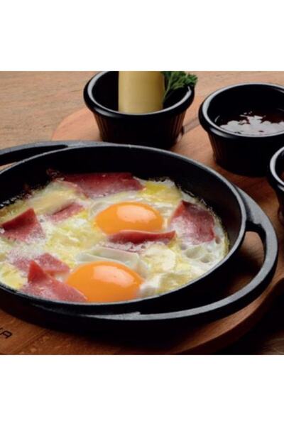 Lava Cast Iron Pan 20 cm Round Double Handle
