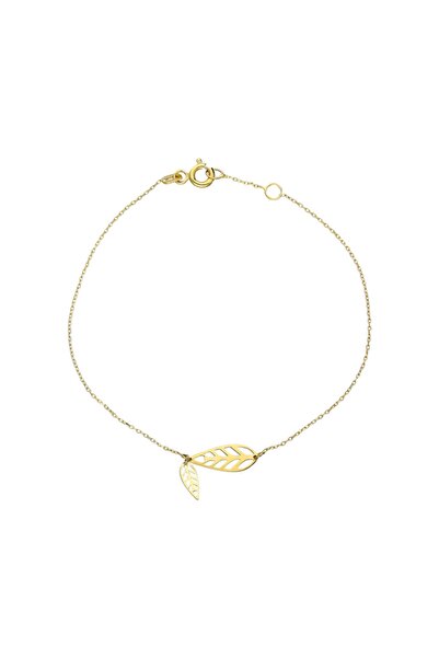 Glorria Altın Yaprak Bileklik