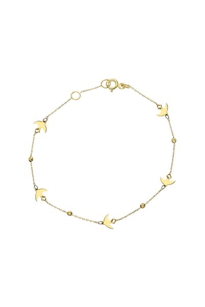 Glorria 14 Ayar Altın Dorika Anka Kuşu Kadın Bileklik