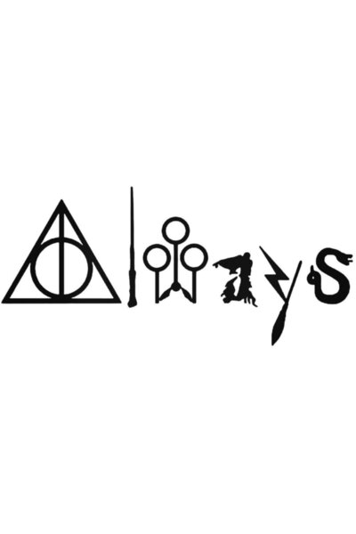 Universal ملصق حائط على شكل رمز هاري بوتر من Always Letters ملصق حائط لتزيين ...