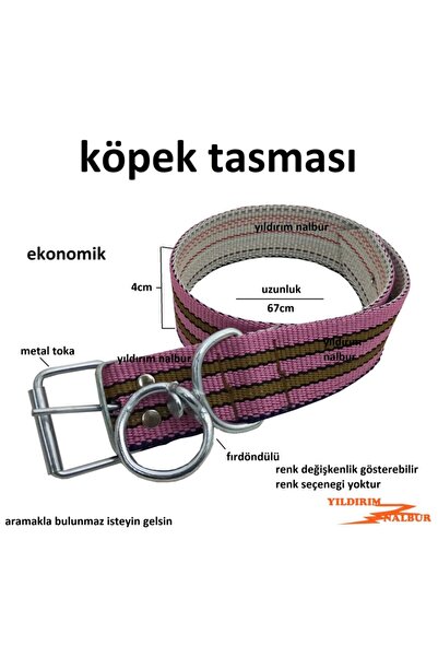 Yıldırım Köpek Tasması Büyük Boy Kolon Boyunluk Boy Hasır Fırdöndülü Duble