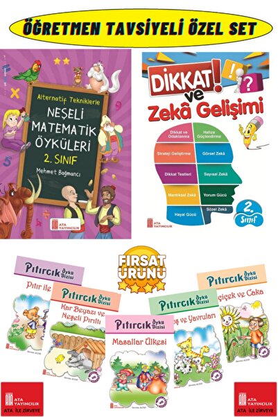 Ata Yayıncılık 2.sınıf Neşeli Matematik Öyküleri+dikkat Ve Zeka+çocukların Ze...
