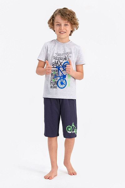 ROLY POLY Boy's Gray Street Freestyle Karmelange Capri Suit Rp2340-c