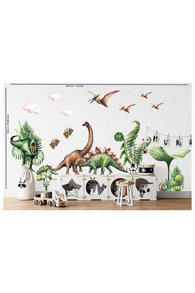 TUGİBU Dinosaur Themed Wall Sticker Set Kids Room