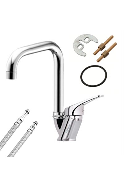 ARMİLLA ARMATÜR Köşe Borulu Sıcak Soğuk Çift Su Girişli Banyo Lavabo Musluğu ...