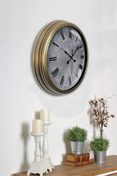 Kasva Concept Ceas de perete Kreter din metal antic de 40 cm