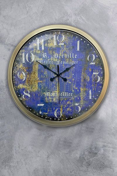 Kasva Concept Gift 40 cm Antique Metal Schengen Wall Clock
