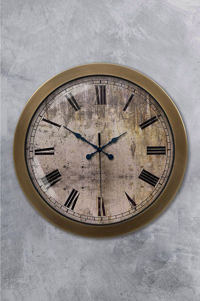 Kasva Concept Gift 36 cm Antique Metal Wall Clock