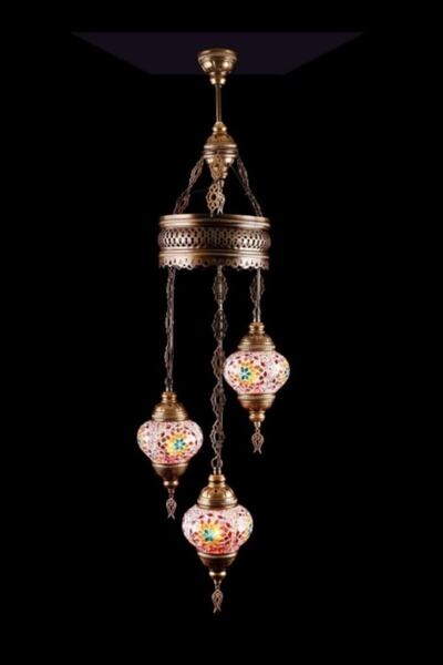 Selçuki Mozaik Avize 3'lü