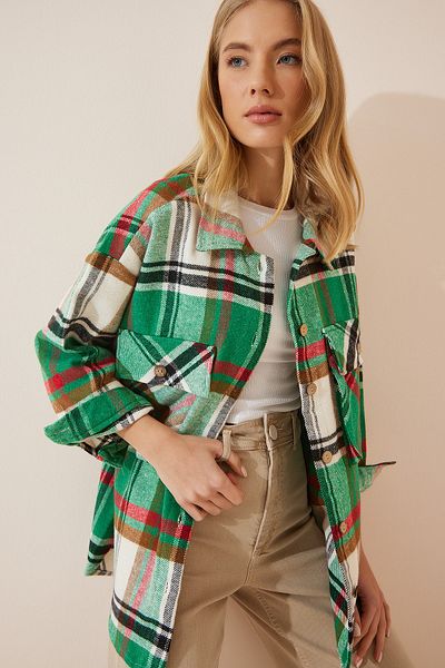 Happiness İstanbul Jacke - Grün - Oversized