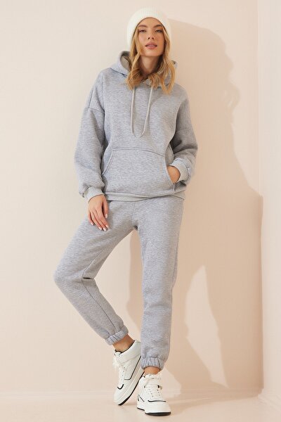 Happiness İstanbul Sweatsuit - Gray - Regular fit