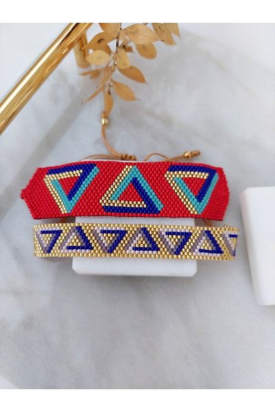 BUNİTA DESİGN African Model Double Miyuki Bracelet Set