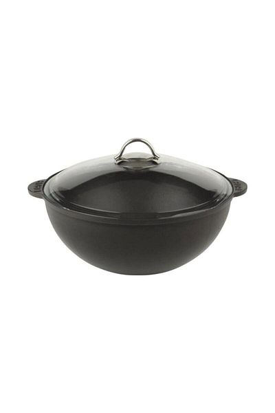 Lava Black Round Cauldron Pot Diameter ø 28 cm Lv Y Kz 28 K3