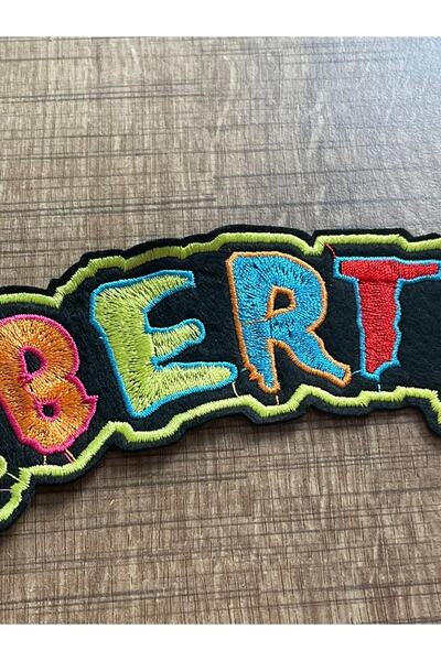 Gönülden Tasarım 22x5 Cm Libertine Scris Broderie cu litere colorate Broderie Lipire cu fier de călcat Aplicație Patch de armă