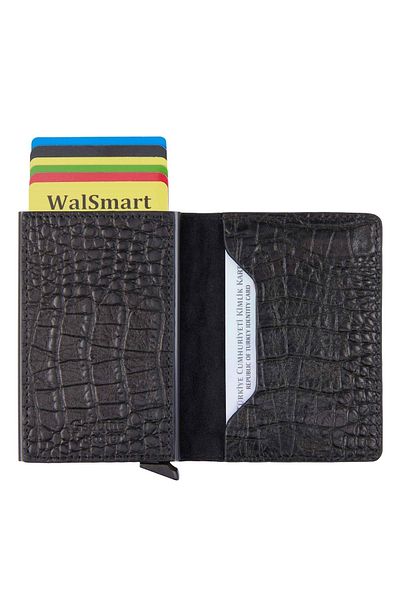WalSmart Book Croco Leather Wallet with Smart Mechanism