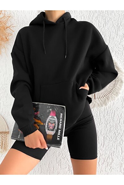 Noa Noa Світшот з принтом для хлопців з капюшоном та кишенею-кенгуру з принтом "Self Image