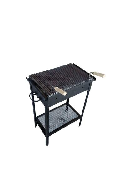 İklim 35x55 Fırın Ateş Tuğlalı Steak Nusret Döküm Izgaralı Ayaklı Bahçe Mangalı