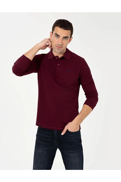 Pierre Cardin Ανδρικό φούτερ Slim Fit Polo Neck