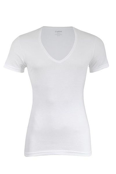 YILDIZ Ανδρικό μπλουζάκι Lycra Deep V λαιμόκοψη 6 τεμαχίων Λευκό 355
