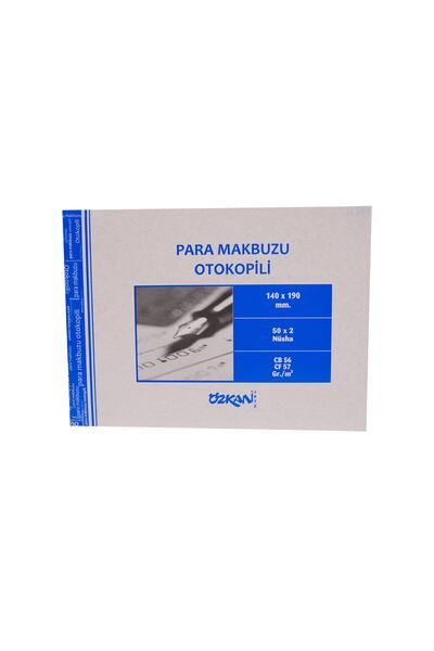 ÖZKAN Para Makbuzu Otokopili 50x2 Nüsha 140x190 Mm 6 Adet