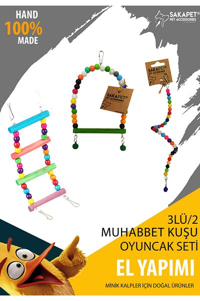 SAKAPET Triple Set Bird Toy - Set 2