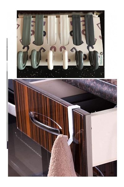 MAGİTOPTAN 6-Piece Drawer-Towel Rack Multi-Purpose Hanger Set