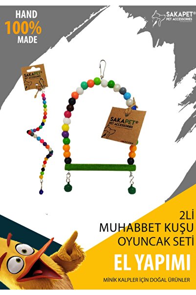 SAKAPET Kuş Oyuncak Seti Ikili Set