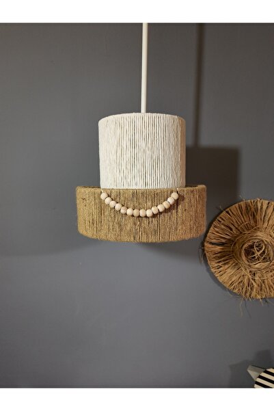 poplinhome Makrome Jüt Hasır Avize Çocuk Odası Avize Salon Avize Mutfak Avize...