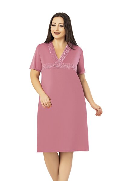 BNM Women's Plus Size (Kings Size) Short Sleeve Nightgown