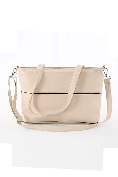 DERİNSS Dkb317 Genuine Leather Beige Women's Hand and Shoulder Bag