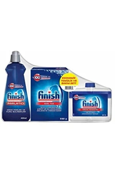 Finish Temizlik Ve Bakım Seti (parlatıcı 400 Ml + Makine Temizleyici Sıvı 250 Ml + Tuz 500 Gr)