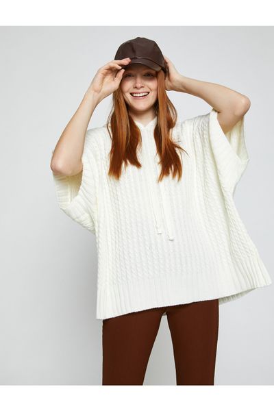 Koton Hooded Poncho Knitted Pattern