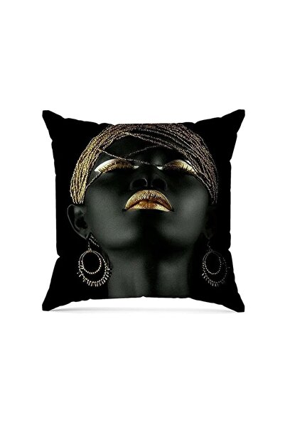 ALAMODECOR Husă pentru pernă cu model african pentru fete, cu două fețe, digitală cu imprimeu