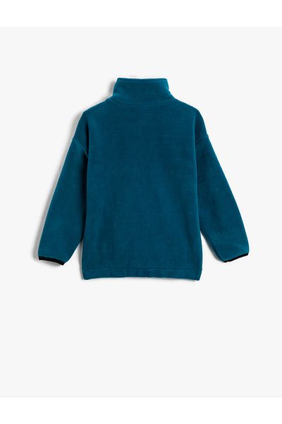 Koton Polar Basic Sweatshirt Stand-up Collar Zippered