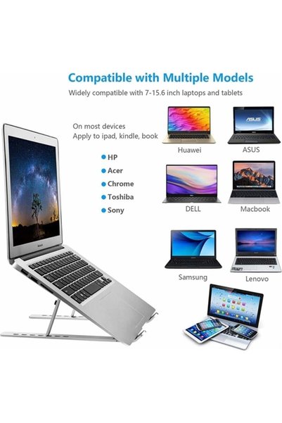 Aırstorr Alüminyum Manyetik Katlanabilir Ayarlı Dizüstü Laptop Standı Taşıma Çantası