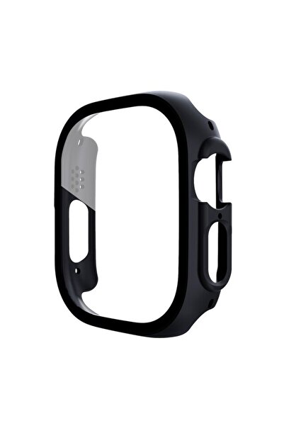 Gpack Watch Ultra 49mm Ekran Koruyucu Full Glue Gard Renkli Siyah Uyumlu
