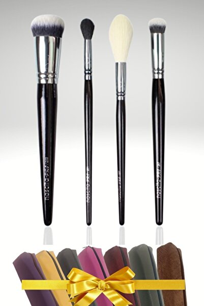 OverPazar Комплект четки за грим за коректор, дълга четка за разнасяне, фон д...