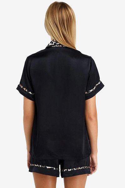 AYYILDIZ 3967 Costum cu pantaloni scurți din satin negru