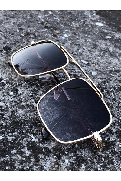 BLUE MOON GLASSES Reynmen Unisex Pilot Model Glass Sunshade - Gold Frame, Black Gradient