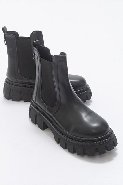 LuviShoes Чорні жіночі черевики Chap