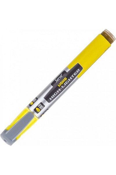 Serve Highlighter Marker Pen Liquid Pastel Yellow