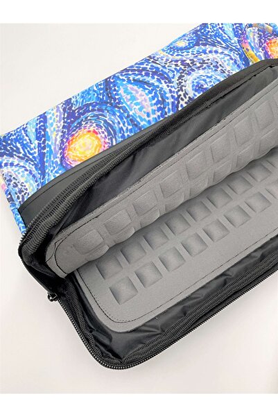 Differ Studio 13-14 بوصة فان جوخ نمط أزرق مقاوم للماء كمبيوتر محمول/ماك بوك/حقيبة كمبيوتر محمول