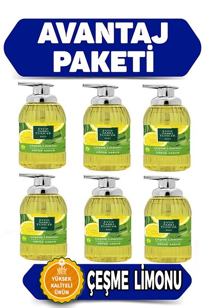 Eyüp Sabri Tuncer Pure Olive Oil Fountain Lemon Foam Soap X6 3000ml
