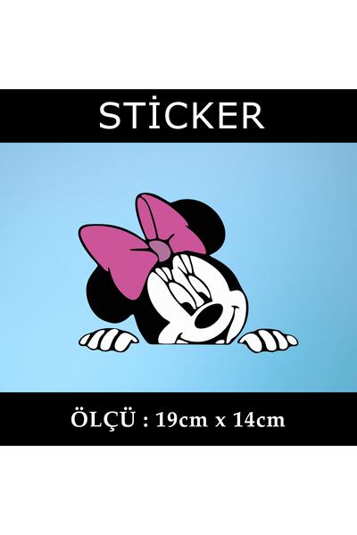 Fresh ملصق ملصق لطيف على شكل فأر أنثى - قطعتان من خوذة خزانة الزجاج الأمامي ل...