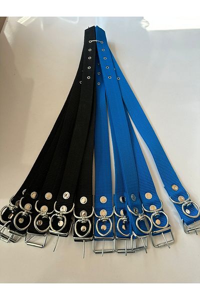 BALTAŞ Large Breed Blue Woven Dog Collar